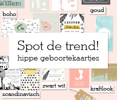 Hippe geboortekaartjes